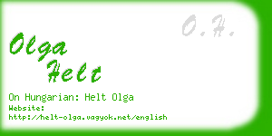 olga helt business card